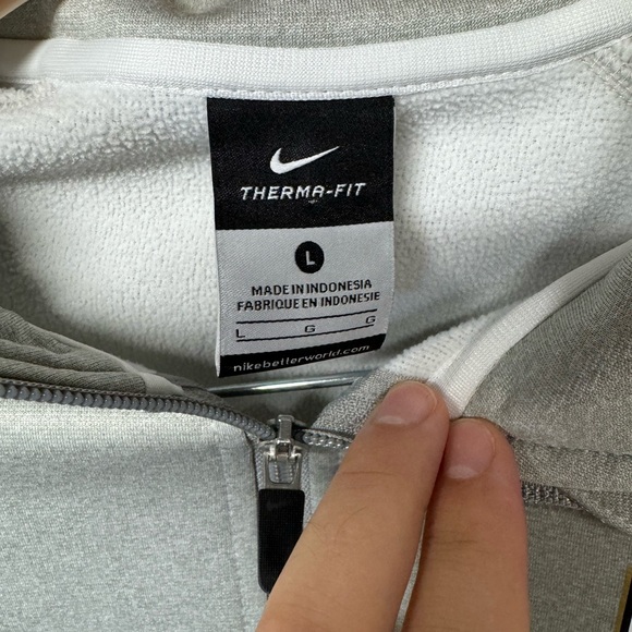 Nike United States Soccer Gray and White Dri-fit 1/4 Zip Sweatshirt Size Large - Picture 3 of 4